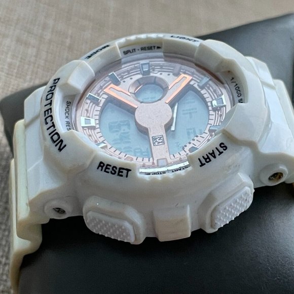 NY&C Digital Wristwatch White Plastic Band Multi Function Unisex Watch Light Up - Picture 10 of 10